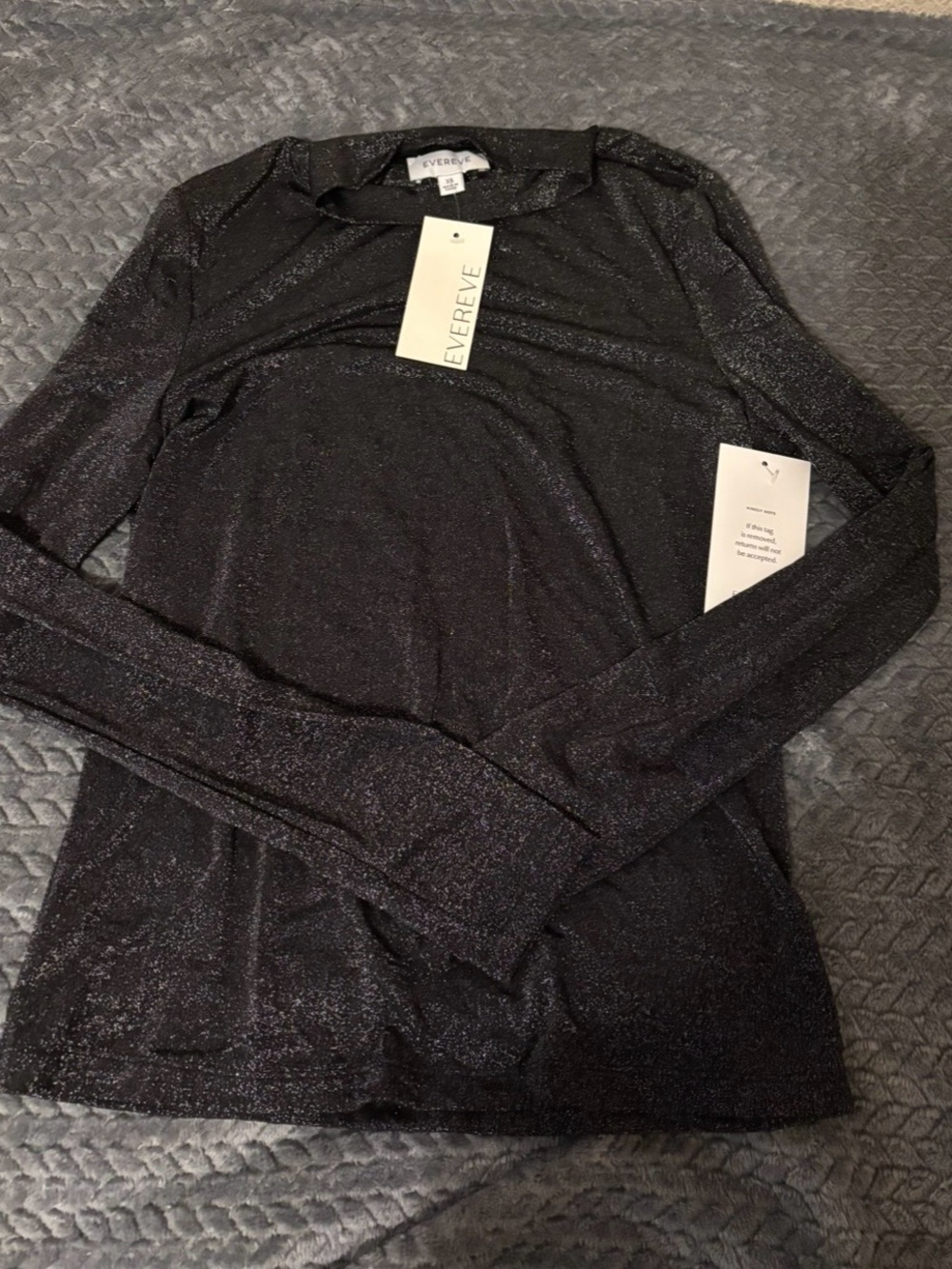 Evereve black long sleeve top